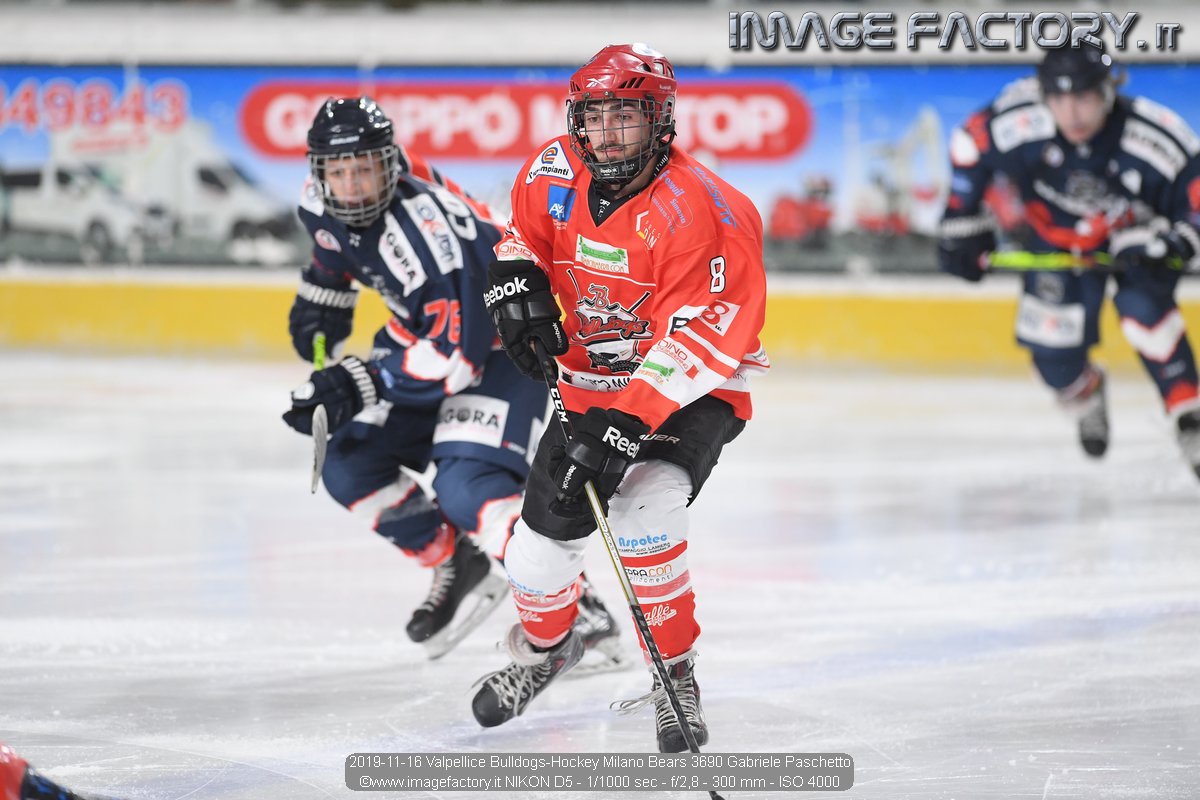 2019-11-16 Valpellice Bulldogs-Hockey Milano Bears 3690 Gabriele Paschetto